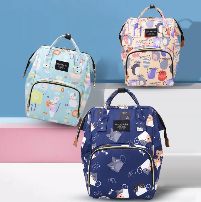 

New Diaper Bag Backpack Baby Bag Maternity Nappy Bags for Travel Large Capacity Waterproof Outdoor Travel Diape, Mix color
