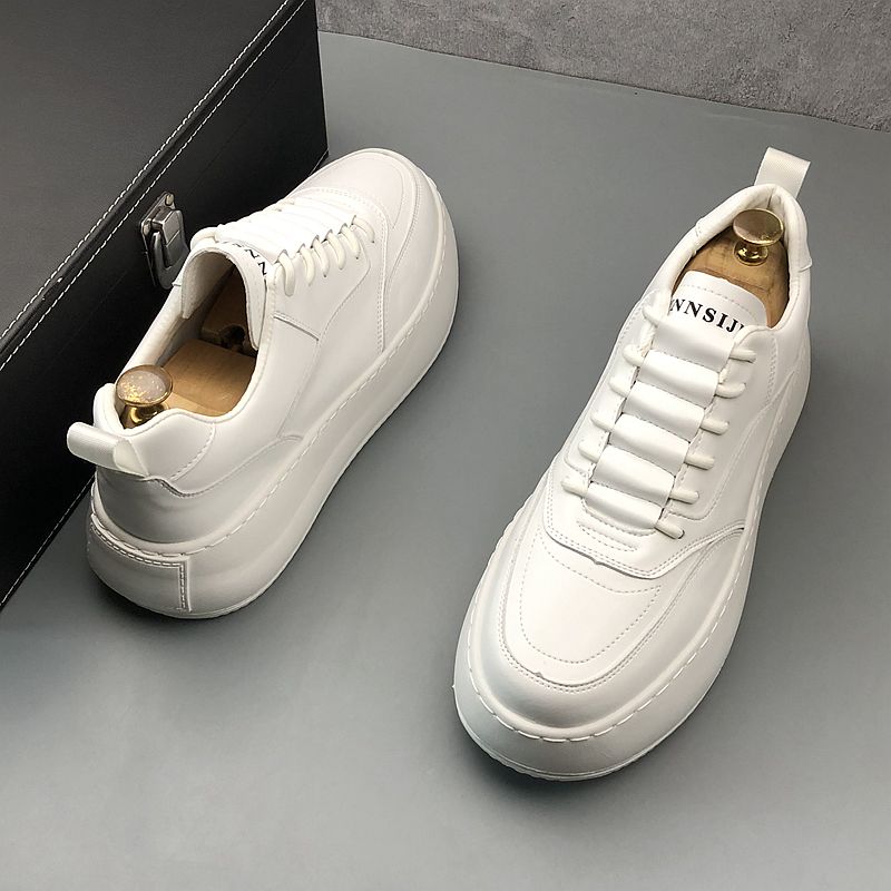 

Italian Designer Dress Wedding Party Shoes Fashion Vulcanized Sports Walking Casual Sneakers Round Toe Thick Bottom Business Driving Loafers C160, White