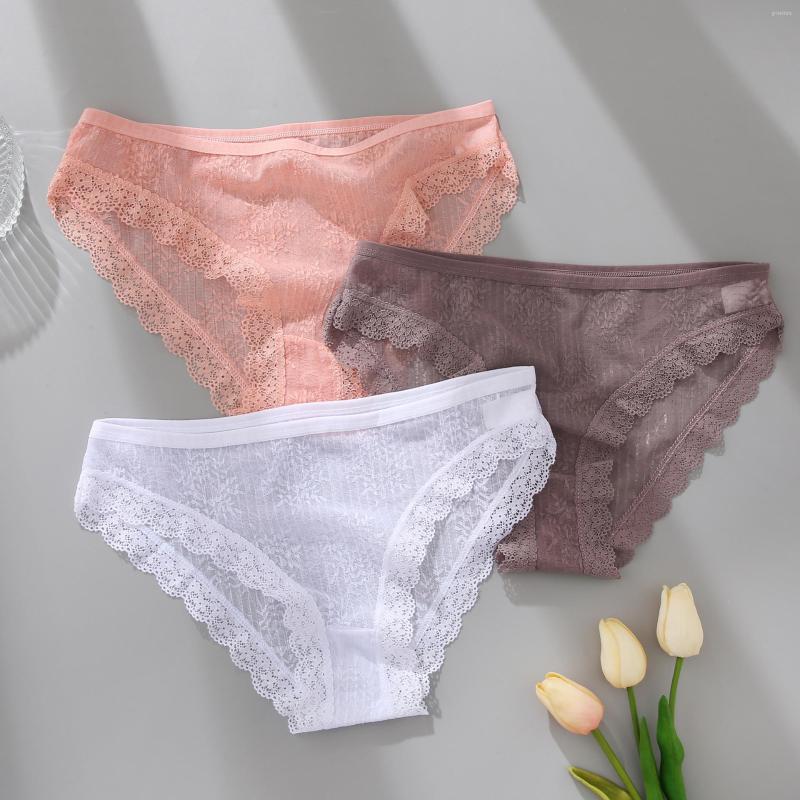 

Women' Panties Lace Briefs Sexy Women' Underwear Seamless Mid Waist Female Sports Breathable Lady Lingerie Soft Underpants, Purple