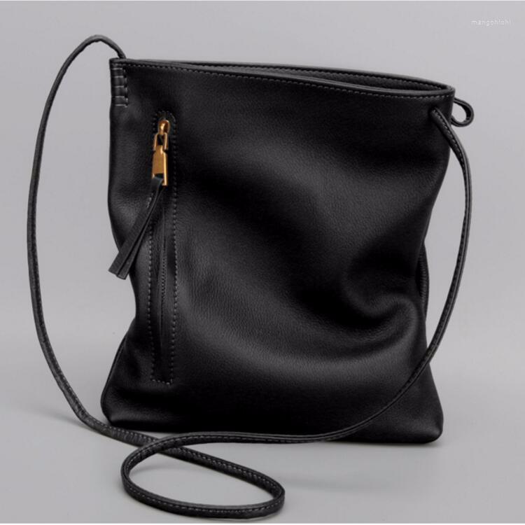 

Evening Bags Fashion Soft Leather Simple Atmospheric Large Capacity Women's Handbags Retro Leisure Women Cowhide Shoulder