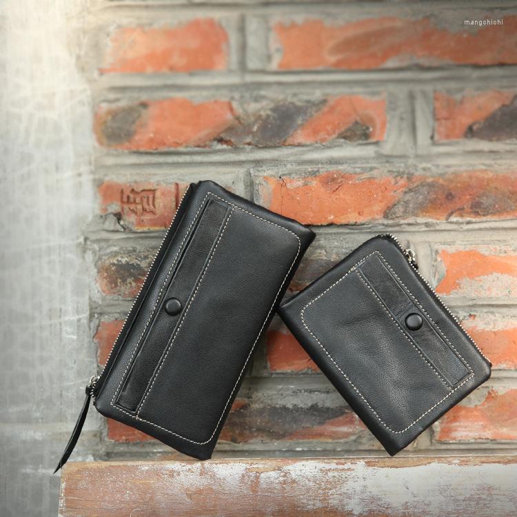 

Evening Bags Handmade Classic Really Pickup Baotou Layer Cowhide Multi-Functional Leisure Short A Wallet Luxury Floral High Quality Wallets