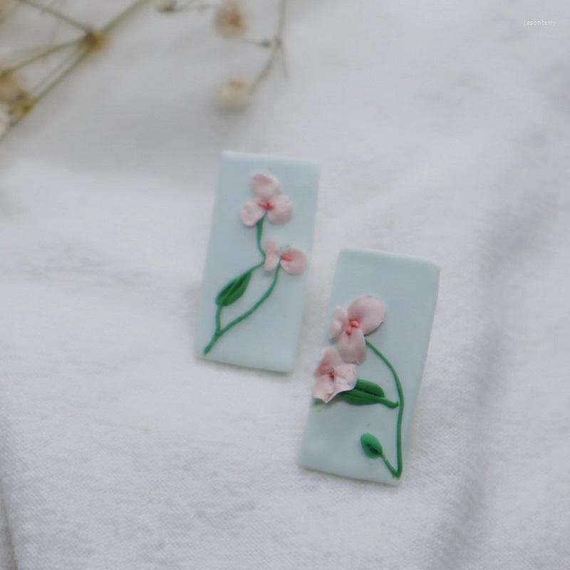 

Dangle Earrings Redamancy Small Flower Soft Clay Handmade Daisy For Women Girl Simple Stud Jewelry Accessory