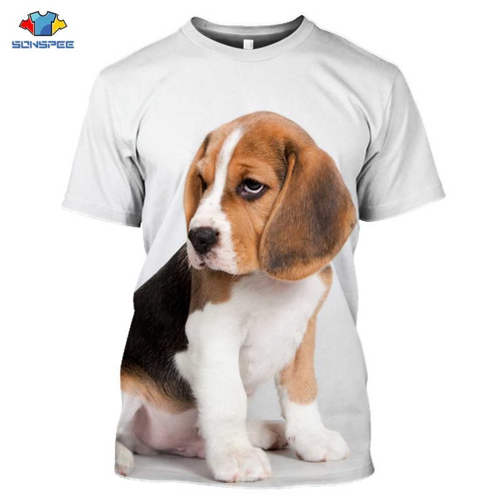 

Men's T-Shirts SONSPEE Men Women T Shirts Animal Dog Beagle 3D Print Casual Hip Hop Short Sleeve Funny O Neck Tees Tops Streetwear Unisex L230217, 19