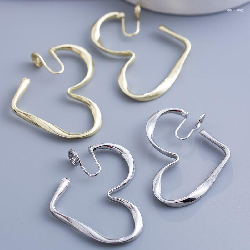 

Backs Earrings 022 Spring Simple Temperament Love R Clip On Women's Circle