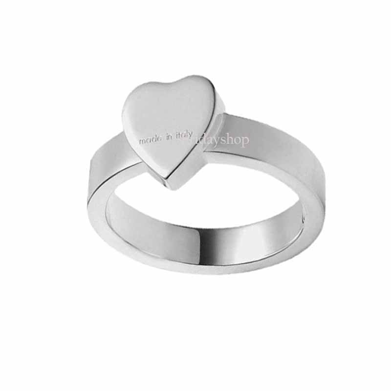 

New Style Silver plated Heart Ring Designer Couple Rings Luxury Fashion Jewelry Supply Wholesale