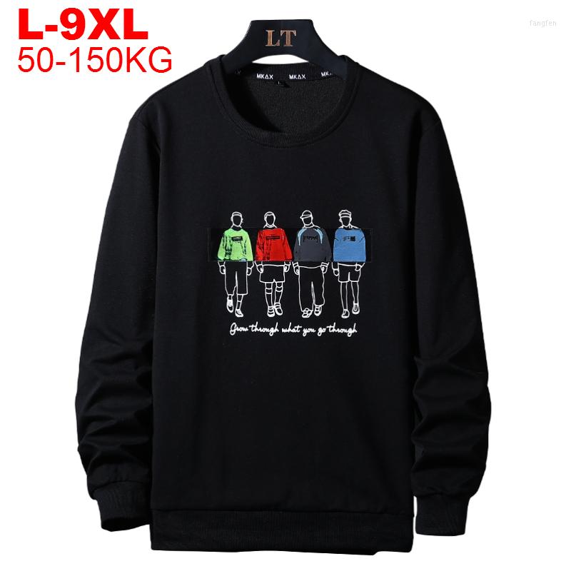 

Men's Hoodies Big Size 7xl 8xl 9xl Men Sweatshirt Black Hip Hop Mens Print Clothes Street Wear Sweatshirts Hoodie Autumn Pullover