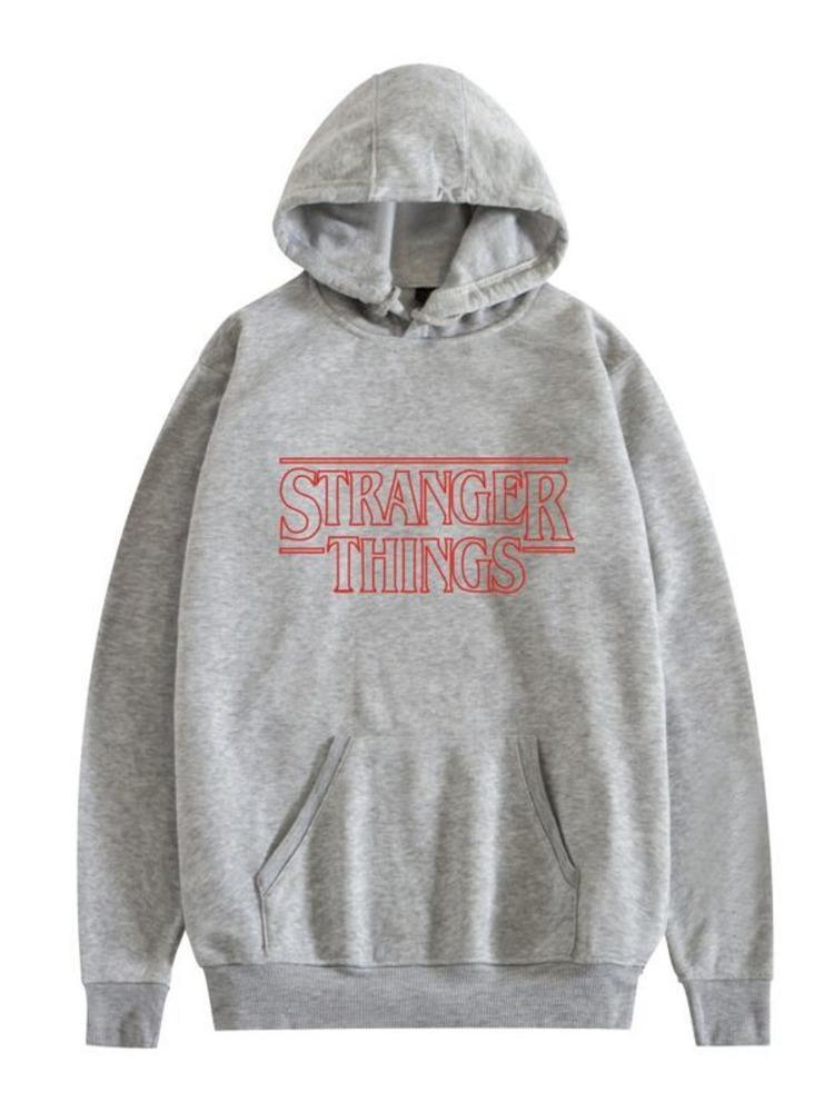 

Men's Hoodies & Sweatshirts Unisex Strange Letters Sweatshirt Things Pullover Hooded Sportswear Men Women's Casual Coat Spring Autumn St, D navy