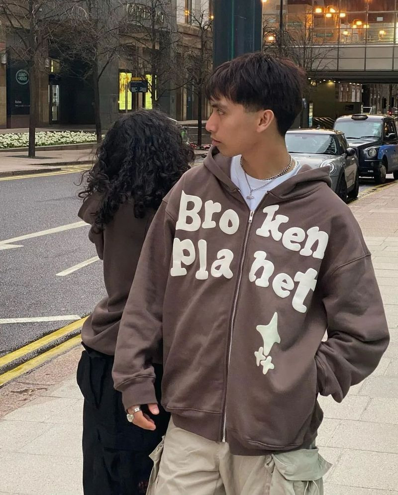 

Mens Hoodies Sweatshirts streetwear retro made Old English Zipper hoodie Y2K loose versatile Oversized sweatshirt Gothic top 230216, Beige