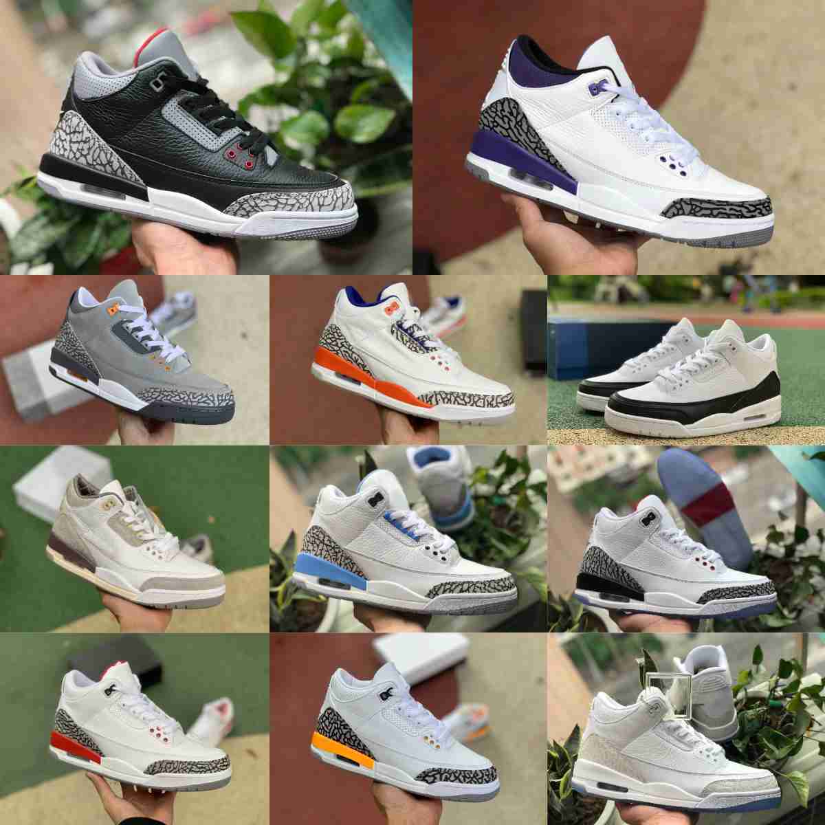 

2023 OG Jumpman Racer Blue 3 3S Basketball Shoes Mens Dark Iirs Laser Orange A Ma Maniere UNC Fragment Knicks FREE THROW LINE Denim Red Black Cement, Black court purple