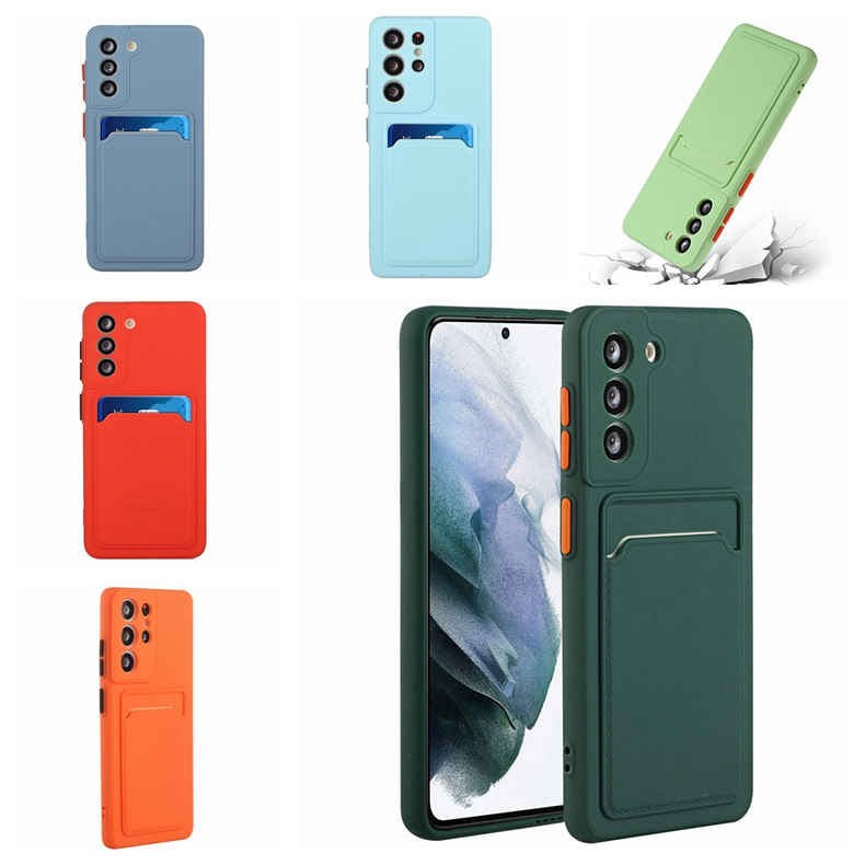 

Skin Feel Card Slot Soft TPU Cases For For Samsung S23 Ultra Plus Galaxy A14 5G Fashion Credit ID Cards Pocket Frosted Matte Shockproof Smart Phone Back Cover Skin, Pls let us know the color you want