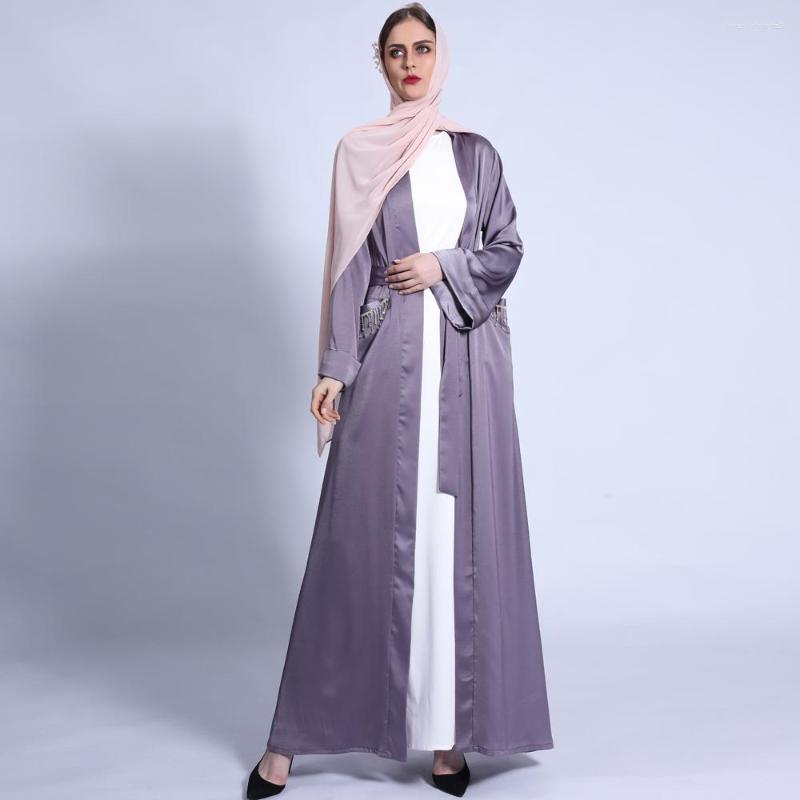 

Ethnic Clothing Trendy Flare Sleeve Fancy Abaya For Women Muslim Saudi Dubai Kaftans Caftan Open Kimono Islamic Robe Fashion Cardigan Maxi