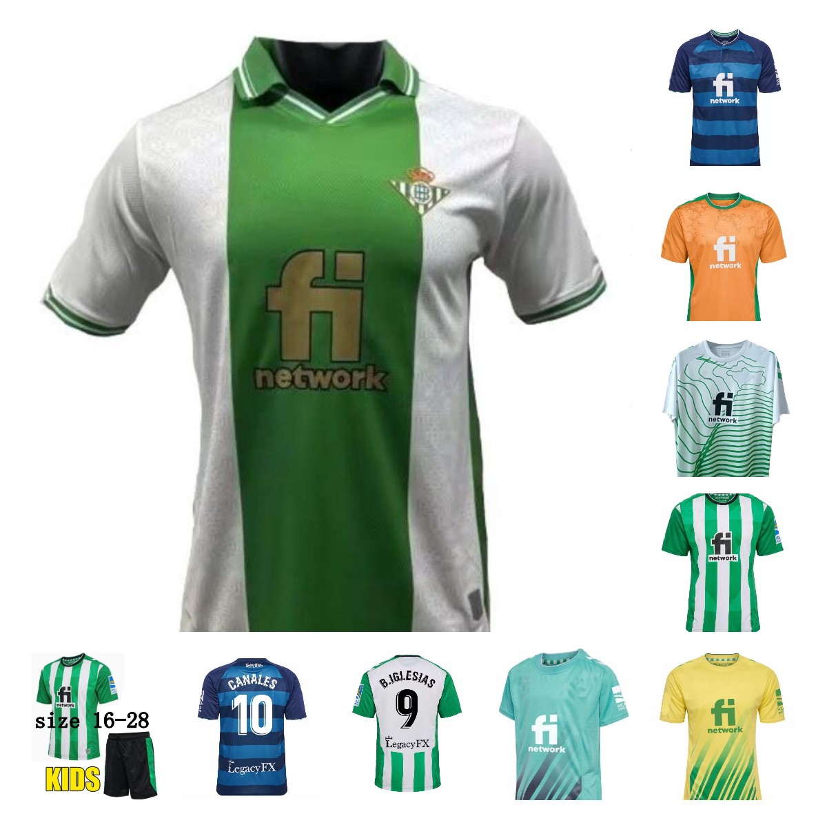 

22 23 Real Betis soccer Jerseys copa DEL rey FINAL JOAQUIN B.Iglesias camiseta de futbol Juanmi ESTADIO LA FOURTH 3rd 2022 special 4TH CANALES men kids RUIZ goalkeeper, Adult 5