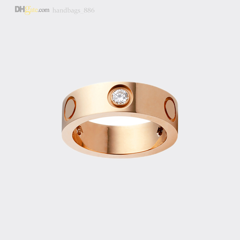 

Carti Ring Designer Rings Love Ring 3 Diamonds Band Rose Gold Women/Men Luxury Jewelry Titanium Steel Gold-Plated Never Fade Not Allergic 21858862