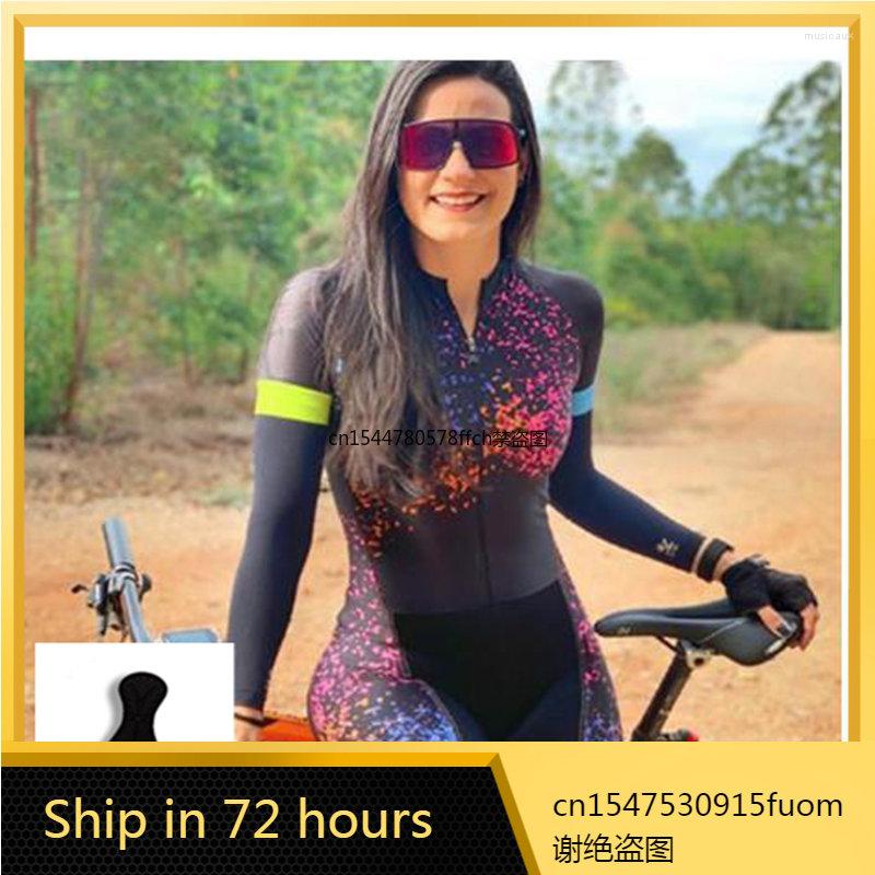 

Racing Sets Triathlon Suit Pro Team Men Women Cycling Clothing Bicycle Clothes Ciclismo Skin Swimwear Long Sleeve Shorts Jumpsuit Wear