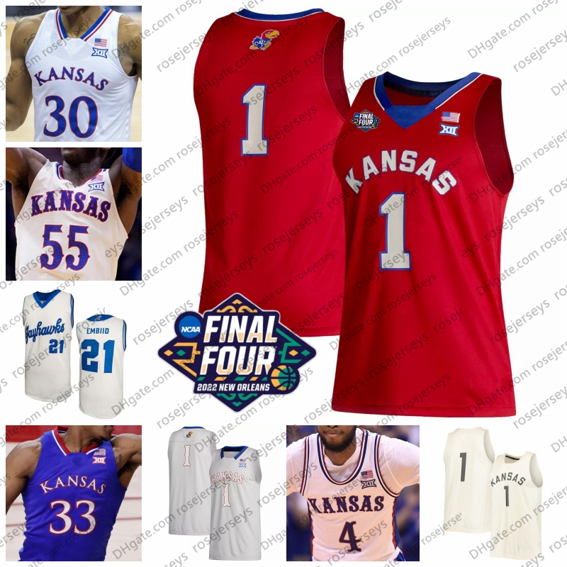 

NCAA Kansas Jayhawks Basketball Jersey 11 MJ Rice 23 Ernest Udeh Jr. 34 Pierce Bobby Pettiford Jr. Men Women Youth Kid Final Four Jerseys S-4XL, Cream retro-ⅰ