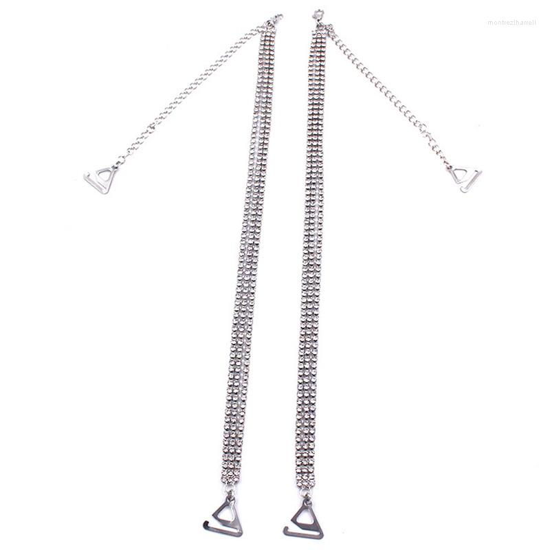 

Chains Women Adjustable Bra Holder Anti Skid Strap Rhinestone Geometric Shoulder Chain Sexy Fashion Wedding Bridal Jewelry