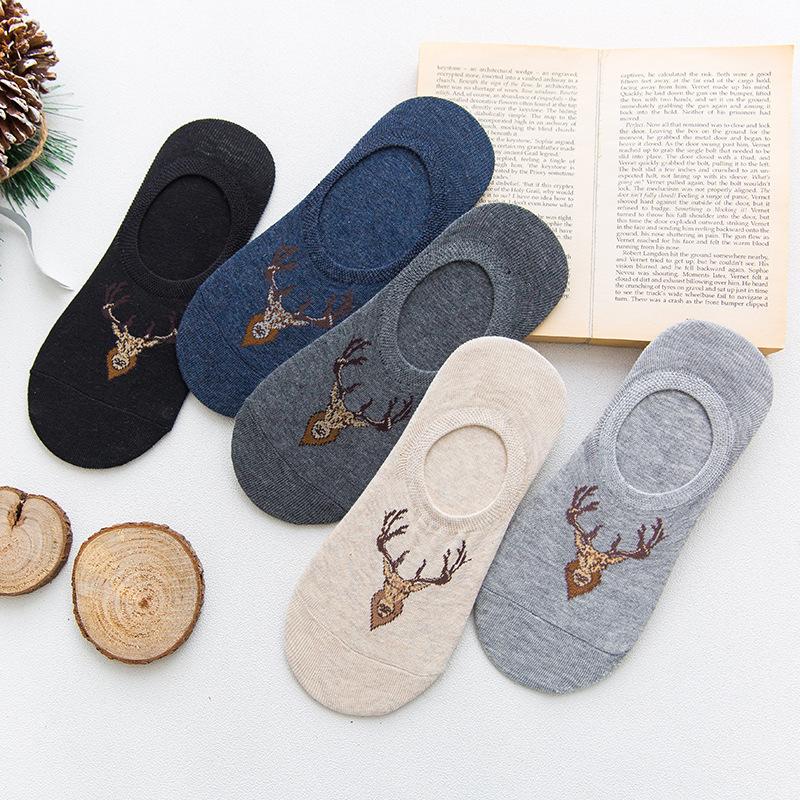 

Men's Socks Elk Invisible Boat Spring And Summer Silicone Non-slip Cotton Spot