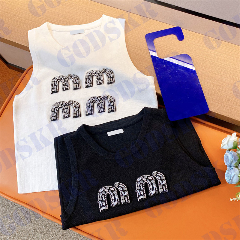 

Letter Diamond Tank Top Fashion Womens T Shirt Summer Ladies Knit Vests Tops Two Colors, Please contact me real pic