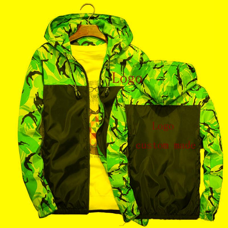

Men's Hoodies & Sweatshirts Logo Customization Brand Men Spring And Autumn Jacket Coats Camouflage Stitching Hip Hop Streetwear TopsMen's