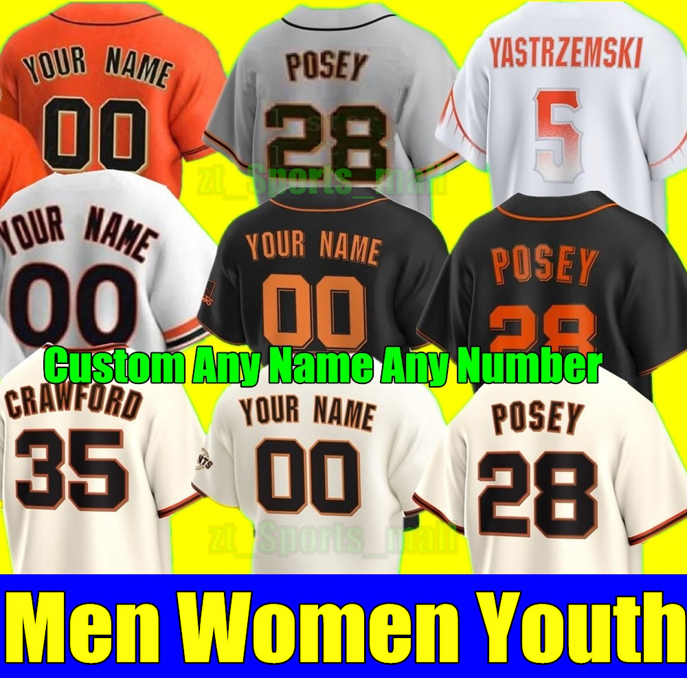 

2023 S-4XL San Mike Yastrzemski Baseball Jerseys Brandon Crawford Francisco Giants Custom Men Women Kids Evan Longoria Joc Pederson Brandon Belt Buster Posey Clark, Men flex base