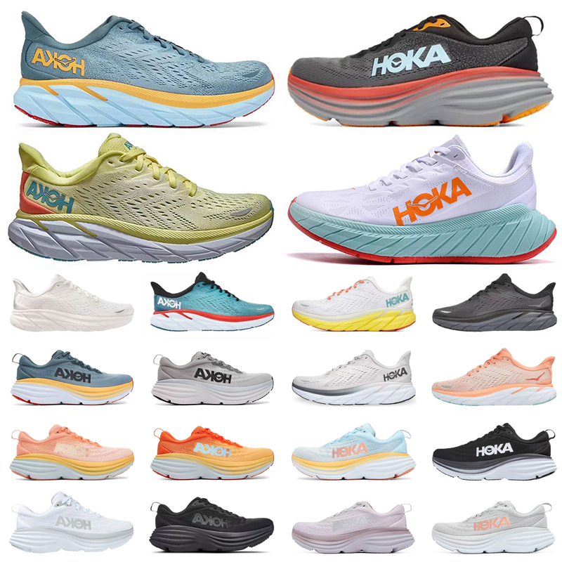 

Running Shoes for Mens Women pink Hoka Bondi 8 Clifton Kawana Challenger ATR 6 red blue yellow Sneakers lifestyle Shock absorption Sports Trainers, #35