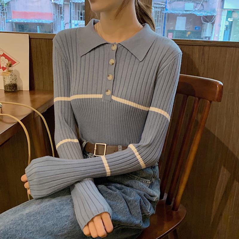 

Women's Sweaters Knit Pullover Sweater Women Casual Long Sleeve Top 2023 Polo Neck Slim Knitted Pull Jumper Autumn Winter Ladies Clothes, Black