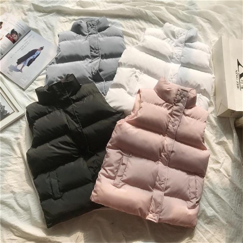 

Women' Vests 2023 Autumn Big Size Women Down Cotton Vest Lady Short Paragraph Girl Sleeveless Jacket Coat Winter Outwear WZ1722, Beige