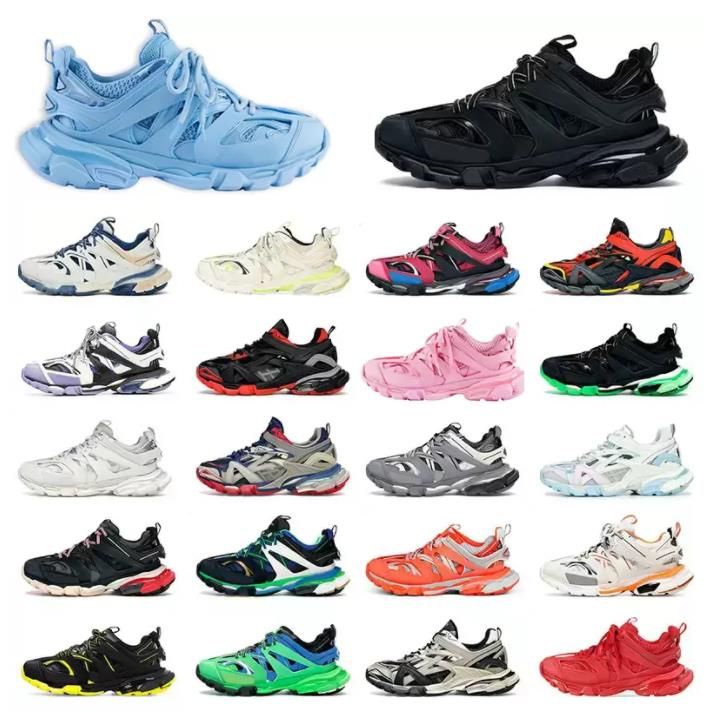

Luxury Designer Men Women Casual Running Shoes Track 3 3.0 Triple White Black Sneakers Tess.s. Gomma Leather Trainer Nylon Printed Platform Trainers Shoes, 13