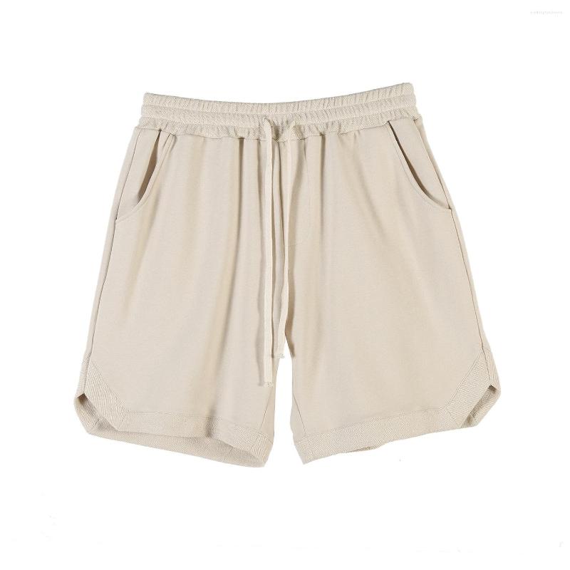 

Men' Shorts 2023Spring Summer High Street Sport Man Solid Color Loose Pockets Elastic Drawstring Waist Cotton Trousers Quality, Black