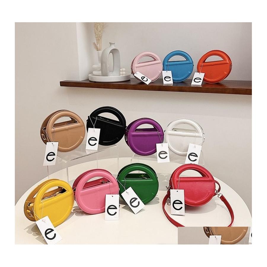 

Card Holders 2022 Fashion Portable Handbag Women Single Shoder Messenger Bags Small Round Bag Trend Drop Delivery Lage Accessories Wa Dh234, Purple