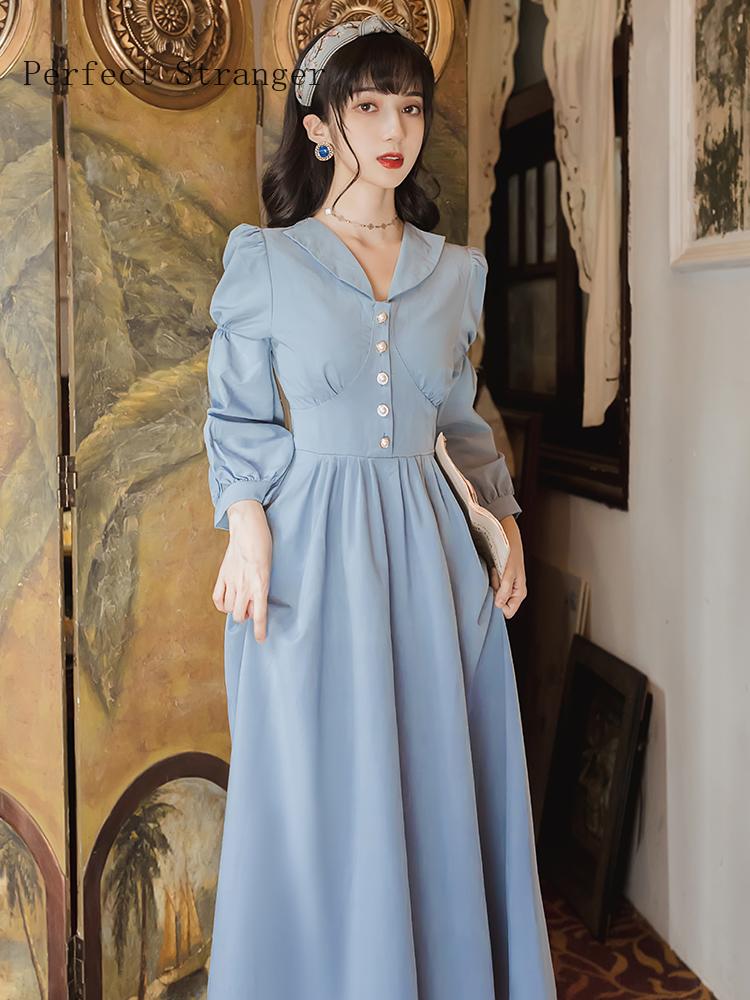 

Casual Dresses 2023 Autumn Winter Arrival Turn Down Collar Long Sleeve Women Dress, Clear