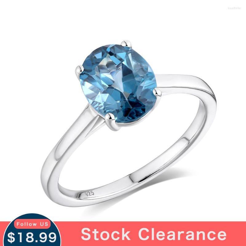 

Cluster Rings GZ ZONGFA Original 925 Sterling Silver Wedding Ring For Women Natural Blue Topaz Amethyst 2 S Gemstone Fine Jewelry