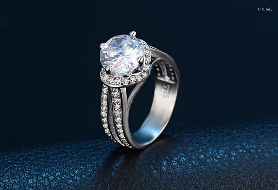 

Wedding Rings 2023 Design Silver Color Engagement For Women Finger Luxury Christmas Gift Wholesale Jewelry Drop R4424