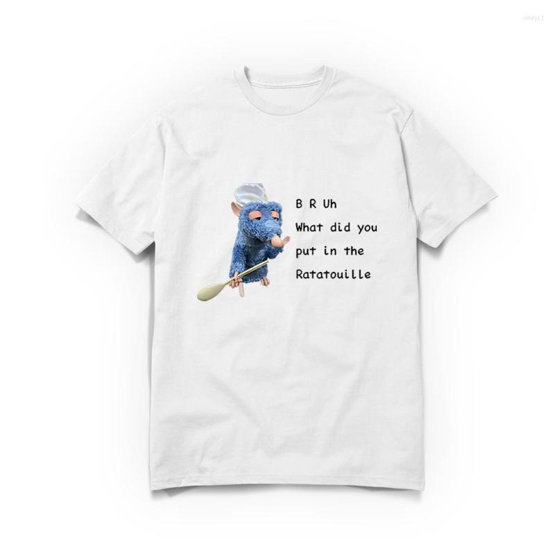 

Men' T Shirts Ratatouille I Dont Want To Cook Anymore Funny Anime Mens Cotton Short Sleeve Tees Summer High Quality Woman Clothes Top, 24