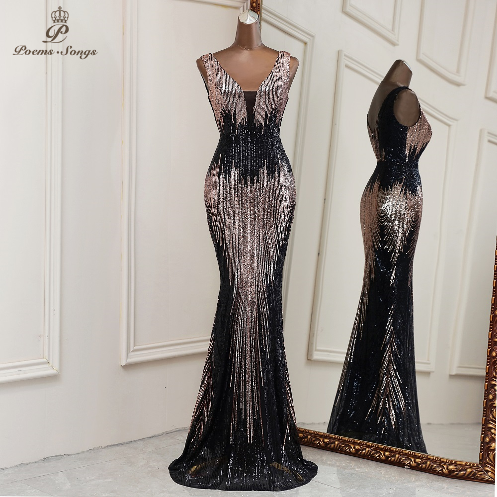 

Party Dresses Sexy deep V neck style mermaid evening dresses vestidos formales vestidos de fiesta robe de soiree de mariage 230217, White