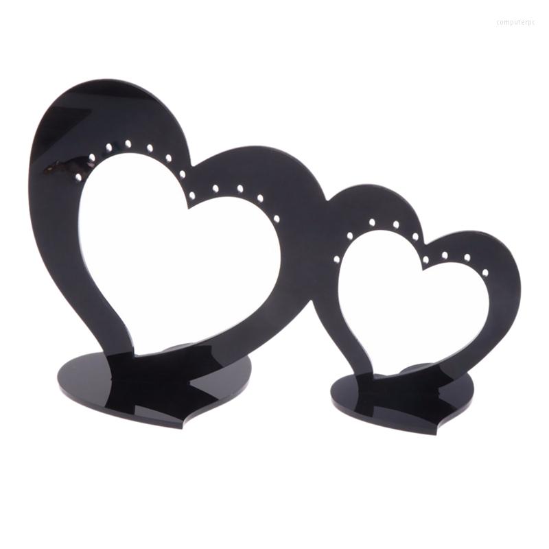 

Jewelry Pouches 19.5Cm Display Rack Acrylic Heart Shape Earrings Organizer Holder Stand Storage