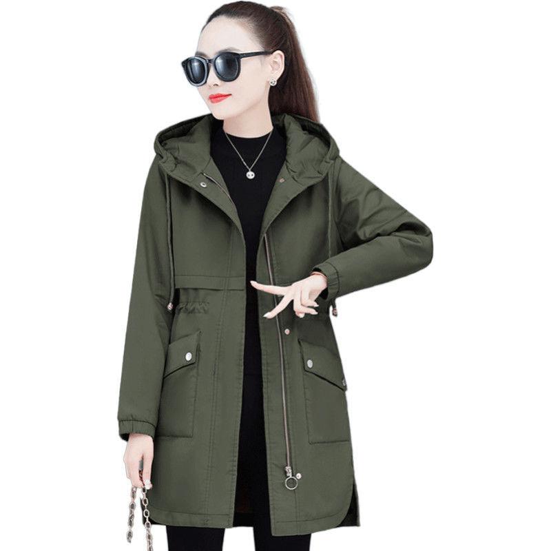 

Women's Down & Parkas Style Plus Velvet Thick Mid-length Windbreaker Women Autumn/Winter 2023 Lady Fashion Fat Sister Hooded Size Coats OK90, Orange