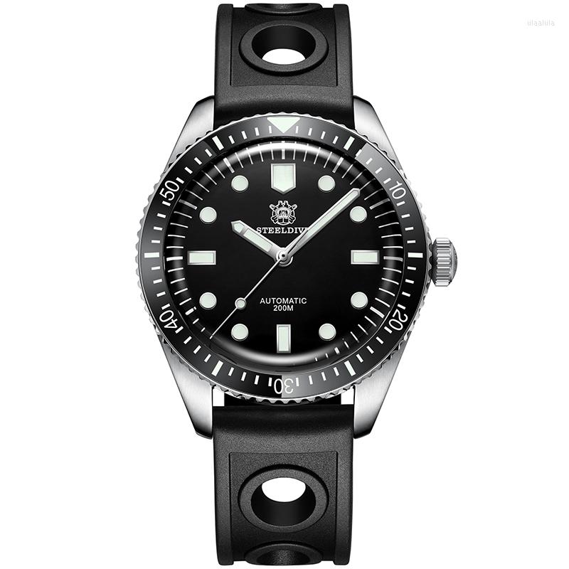

Wristwatches STEELDIVE Men Diver Watch Luxury Mens Military Watches 20ATM Waterproof Mechanical Wristwatch Sapphire C3 Luminous NH35 Sport, Men watches 1