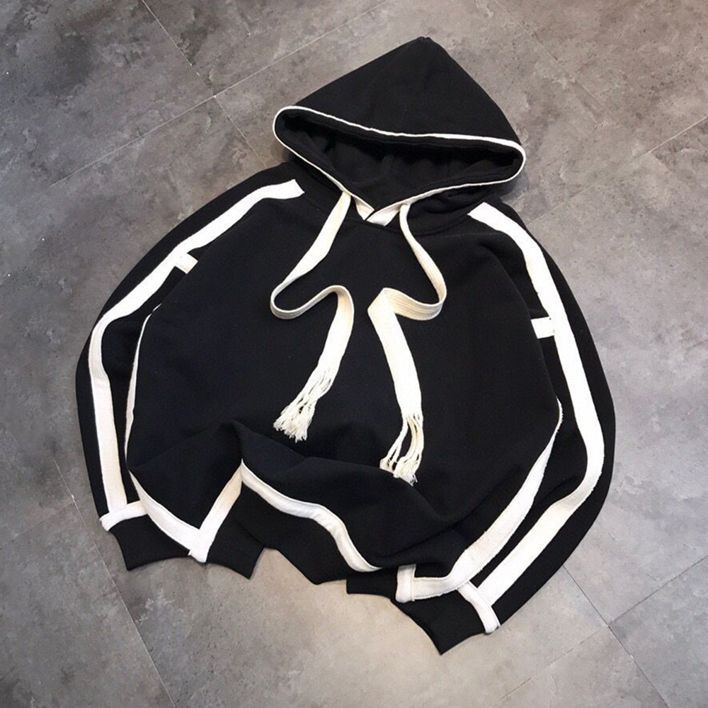 

Men's Tracksuits Top Quality Oversized Mens Womens Hooded Sweatshirts Loose Casual High Street Couples Pullovers 230217, Black