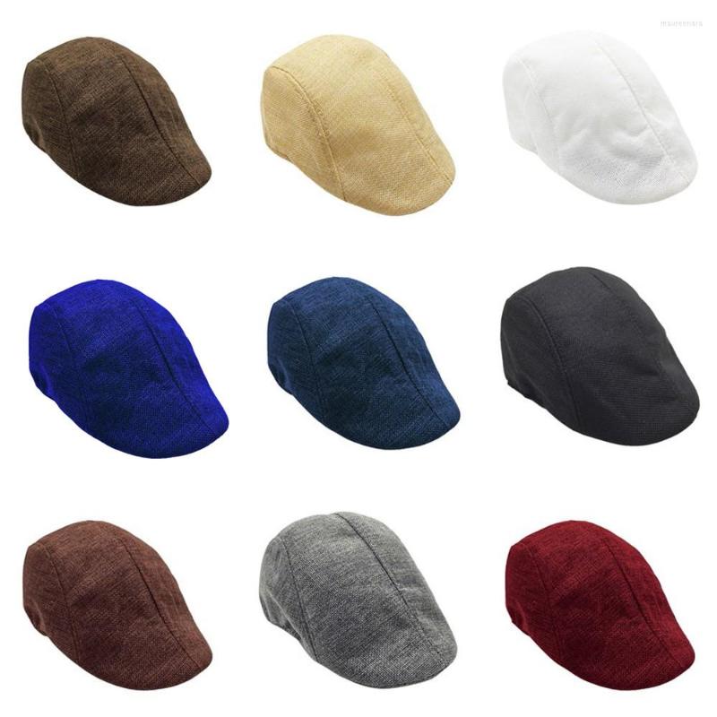 

Berets Autumn Winter British Retro Women Beret Spring Classic Cap Vintage Octagonal Female Hat Sboy Hats, Blue