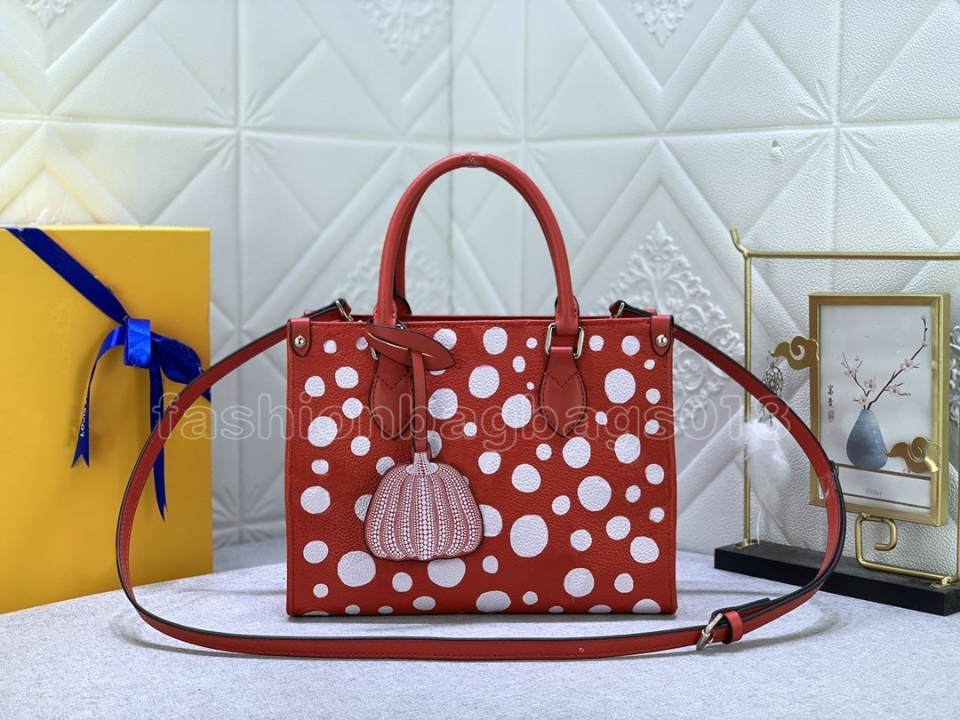 

2023 X YK Onthego Infinity Dots Totes Bag Colorful Dots Women Designer Shoulder Handbag Purse On The Go SPRING IN THE CITY COLLECTION Luxury Leather Crossbody Wallet