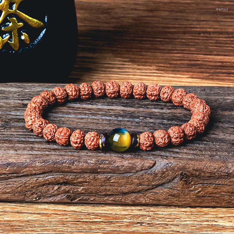 

Strand Rudraksha Vajra Bodhi Lucky Bracelets Men Meditation Dream Tiger Eye Bead Bracelet Women Prayer Chakras Tibetan Buddhism Jewelry