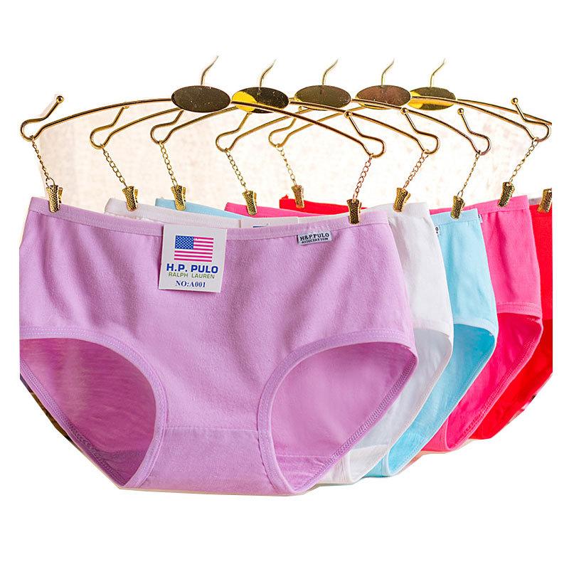 

Panties 2pcs/Lot Girl Cotton Blend Candy Colors Briefs Lingerie Shorts For Ladies Women Waist 28cm Healthy Quality Underwears, Black