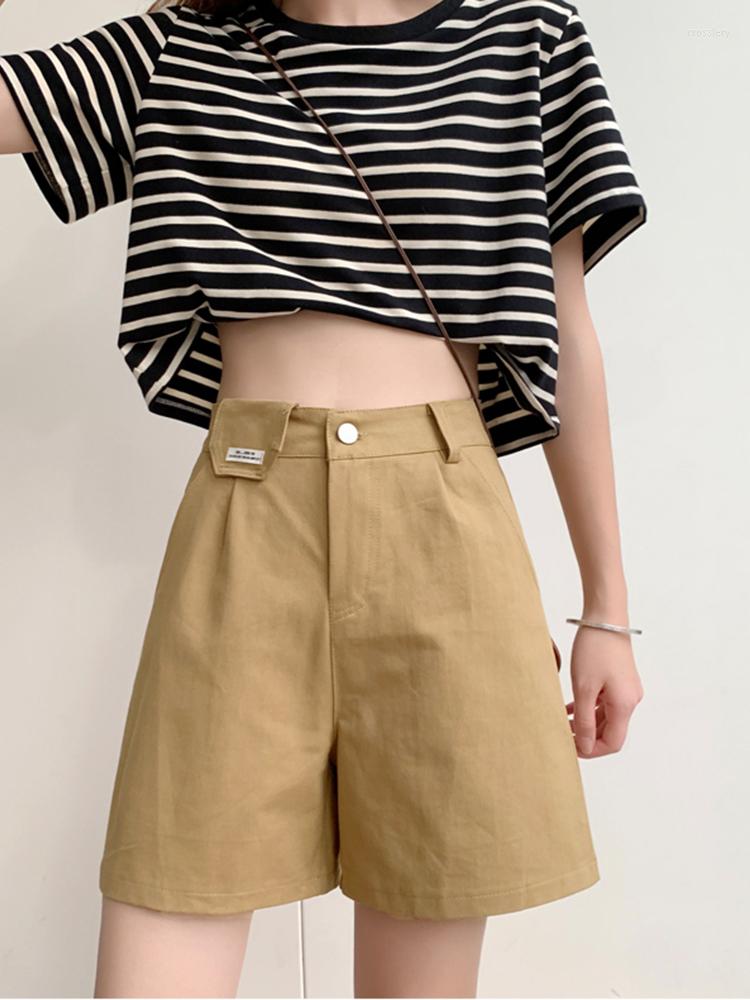 

Women' Shorts Summer Casual Girls High Waist Short Fashion Woman Streetwear 2023 Pants Black Khaki White