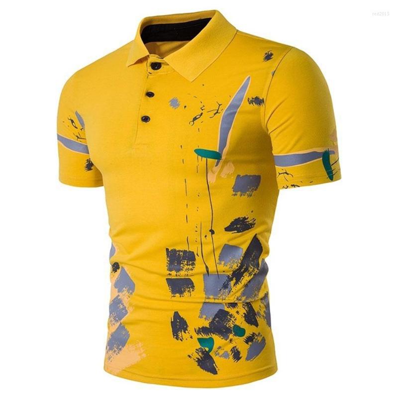

Men's Polos Zogaa 2023 Summer Men Shirts Male Solid Turn-down Collar Short Sleeve Business British, Yellow