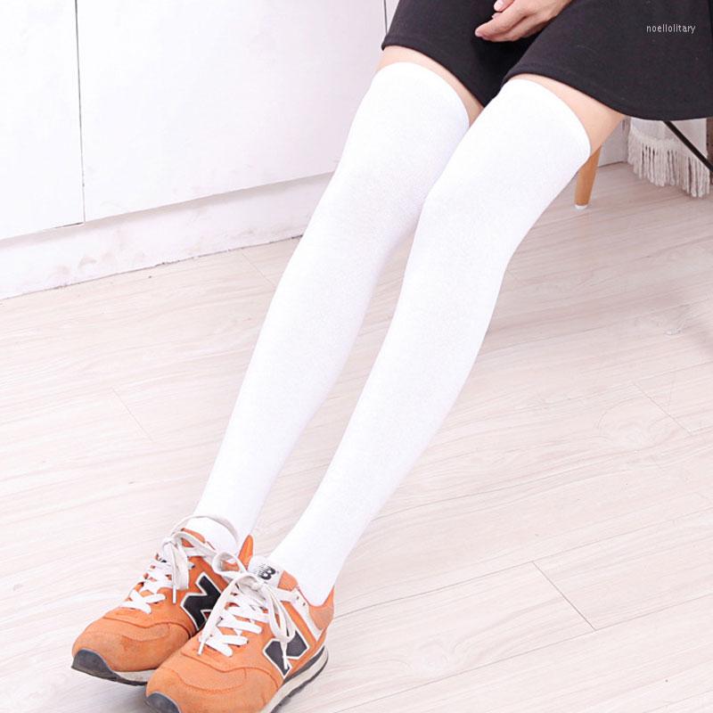 

Women Socks Lolita Striped Cotton Stockings Funny Christmas Gifts Sexy Thigh High Knitting Long Cute Over Knee For Girls Mujer, Black