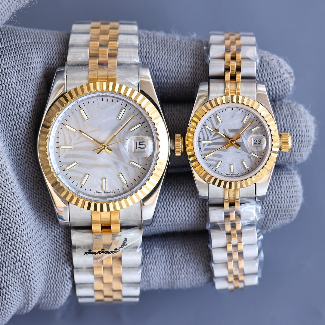 

AAA Luxury designer couple watch automatic 36MM28MM dial 904L stainless steel fashion classic style luminous sapphire log series, 36mm28mm color 1
