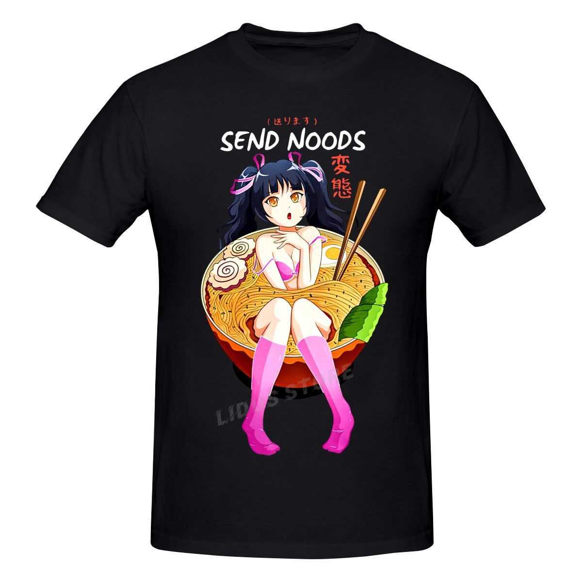 

Men' T-Shirts Anime Girl Japanese Send Noods Ramen Noodle Bowl Shabu Hentai T shirt Harajuku Clothing Cotton Sweatshirts Tshirt Tee L230217, White