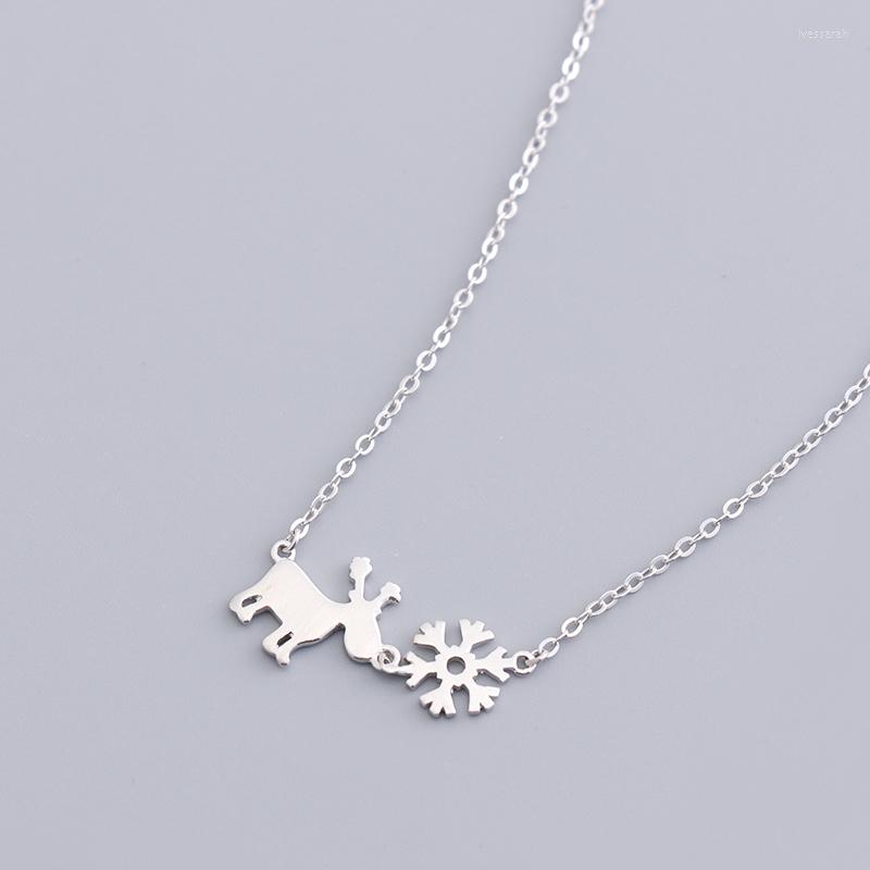 

Choker Bohemian Vintage Silver Color Snow Necklaces Pendants Long Chain Statement Necklace For Women Kolye Collares