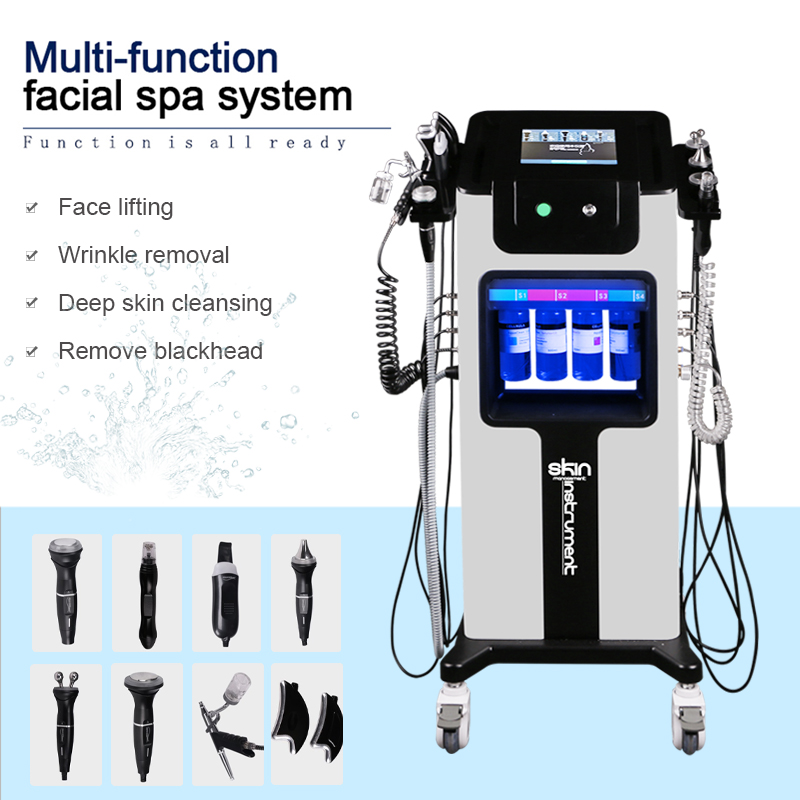 

H2O2 Small Bubble Skin Scrubber Facial Cleaning Dermabrasion Machine Cold Hammer Skin Revitalizer Ultrasonic Wrinkle Removal